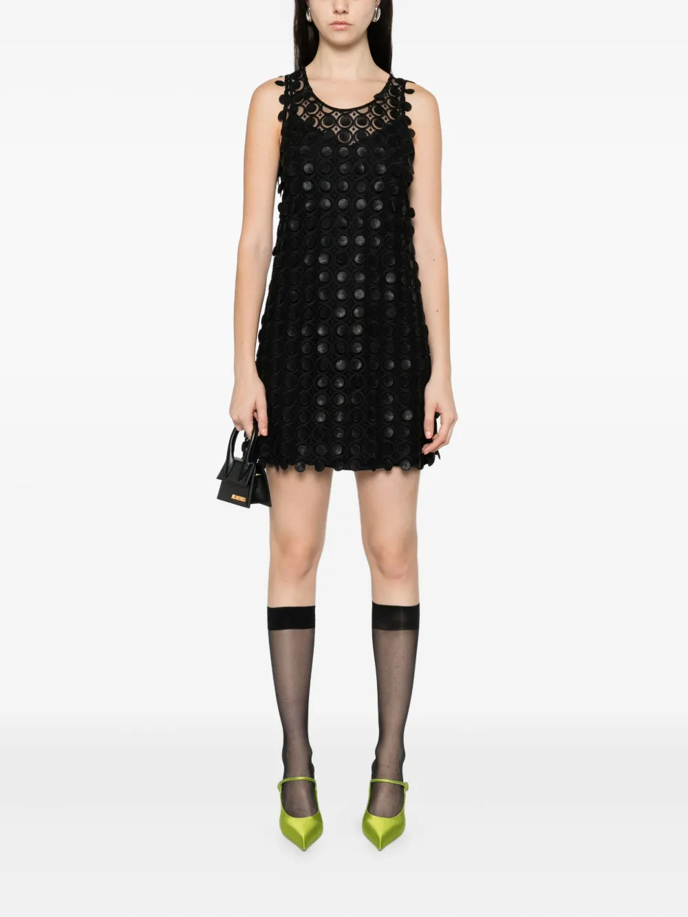 Carven Vintage 2000s mini-jurk met kant - Zwart