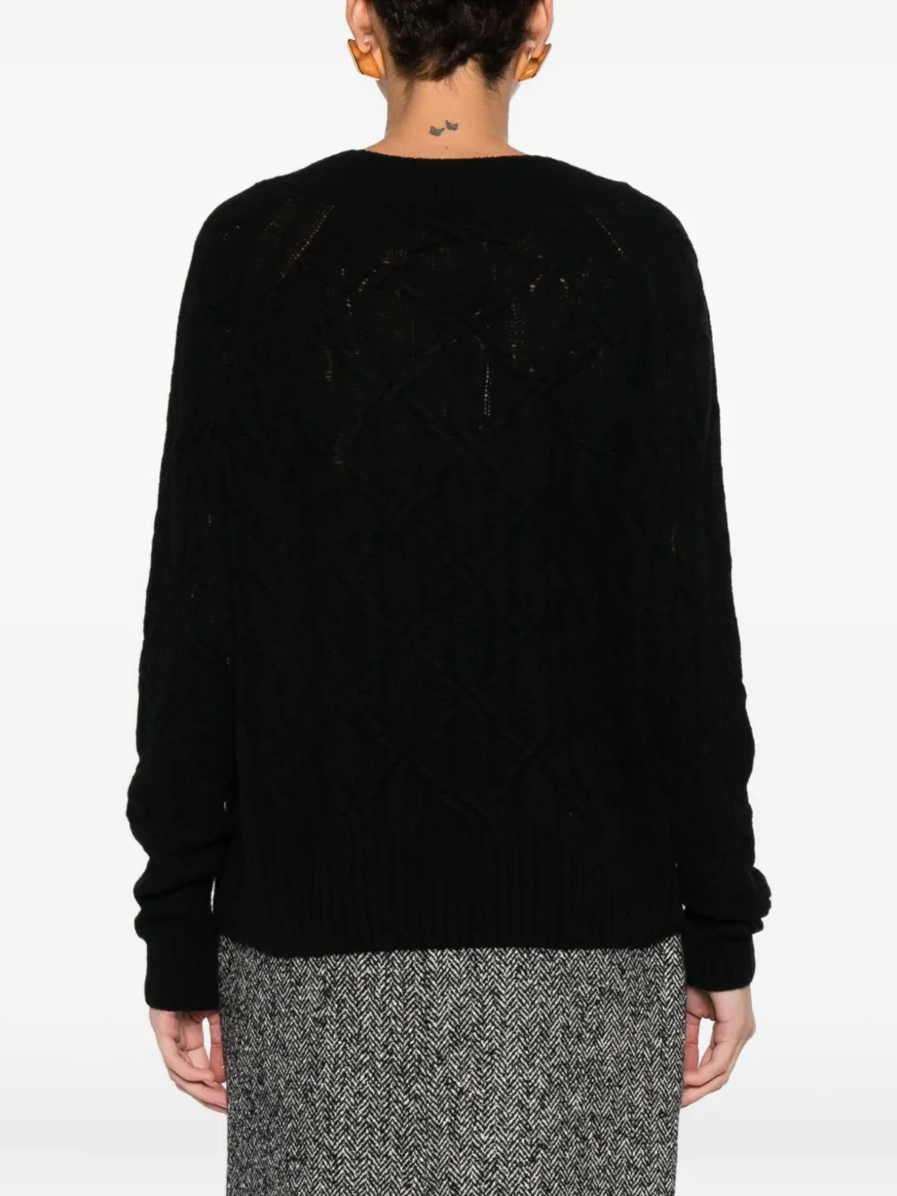 Ermanno Scervino Textured Sweater In Black