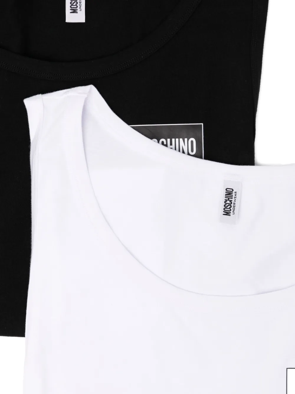 Moschino Set van twee hemden met logoprint Zwart