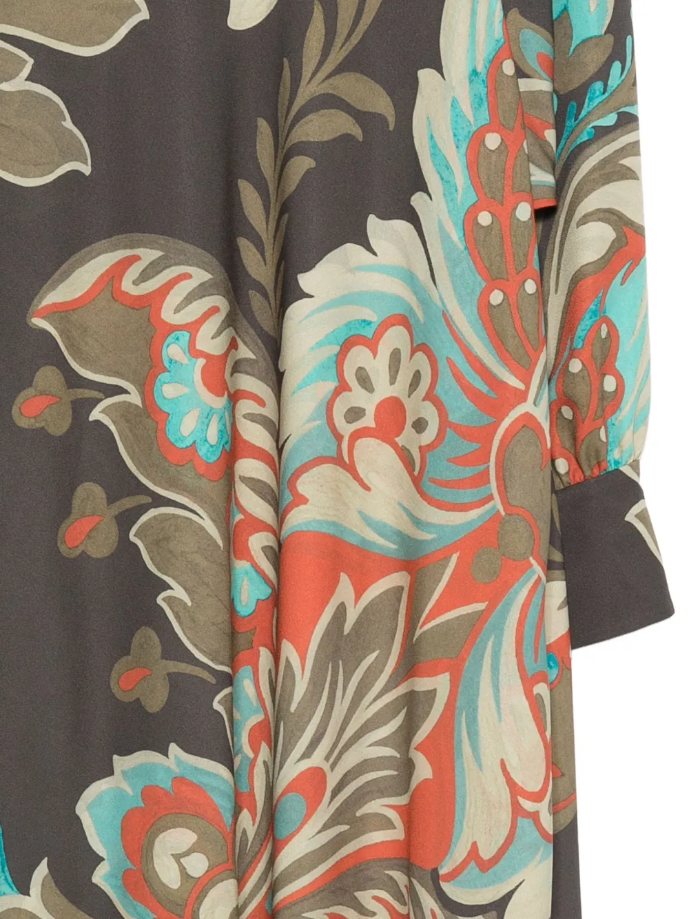 ETRO Jurk met bloemenprint Bruin