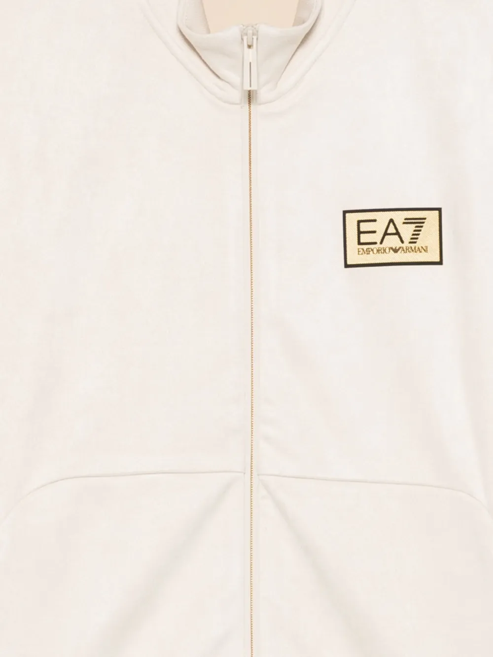 Ea7 Emporio Armani Trui met ritsdetail Beige