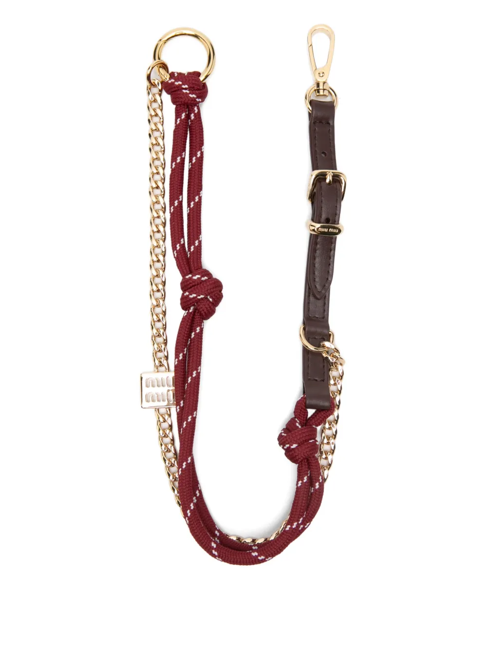 Miu Miu Schlüsselanhänger mit Kordelzug - Rot