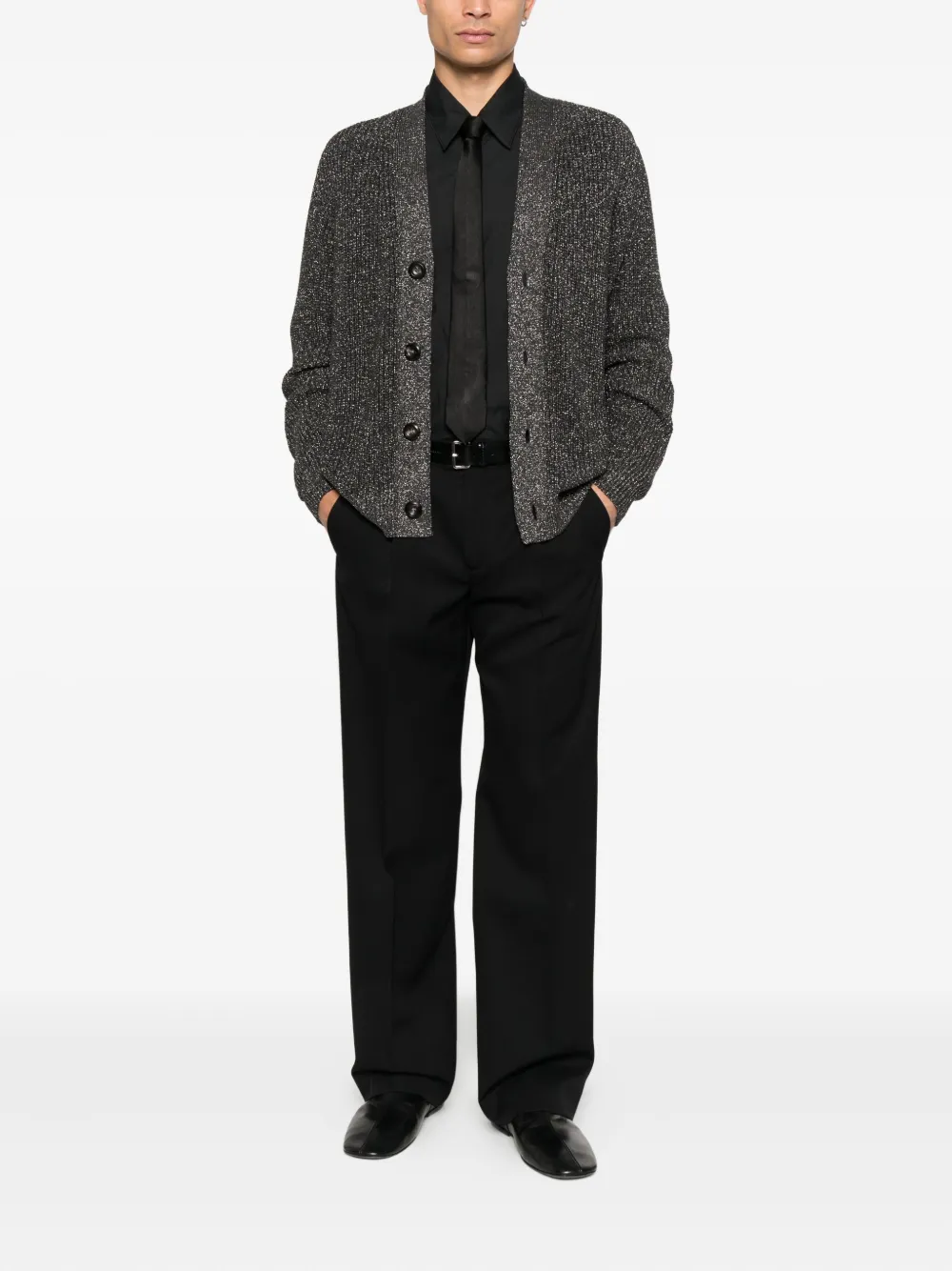 Emporio Armani buttoned shawl-collar cardigan | Cardigans | Image 2