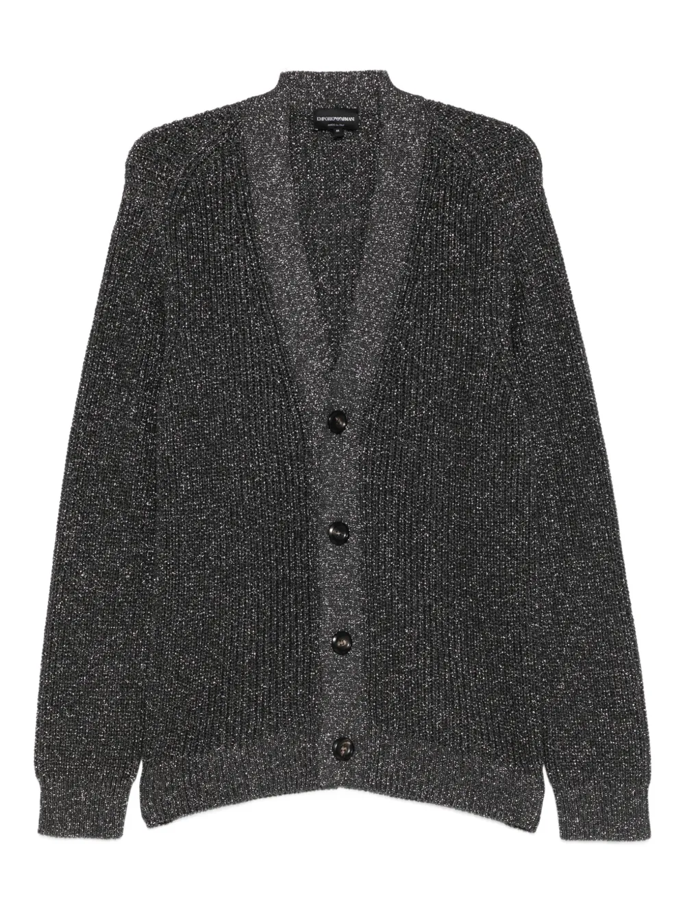 Emporio Armani buttoned shawl-collar cardigan | Grey | Image 1
