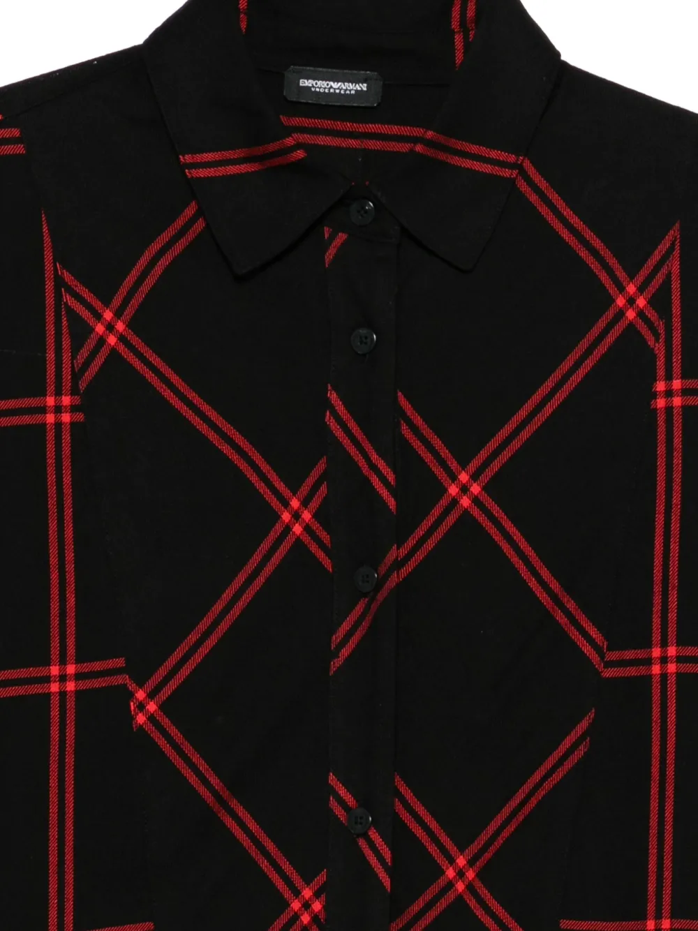 Emporio Armani Geruite pyjamam Zwart