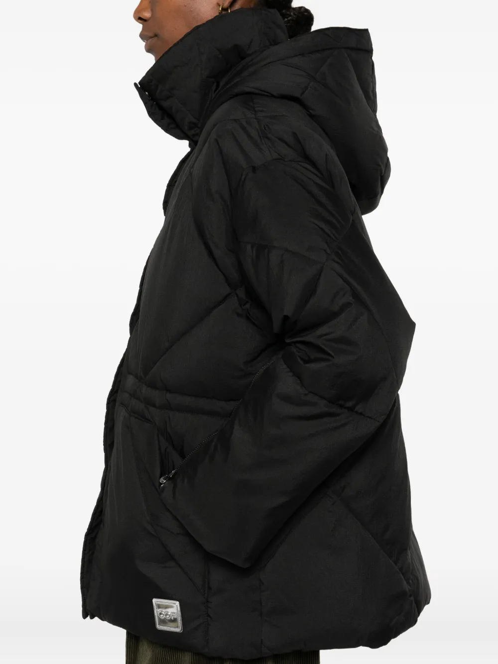 OOF WEAR 9334 gewatteerde parka met capuchon Zwart