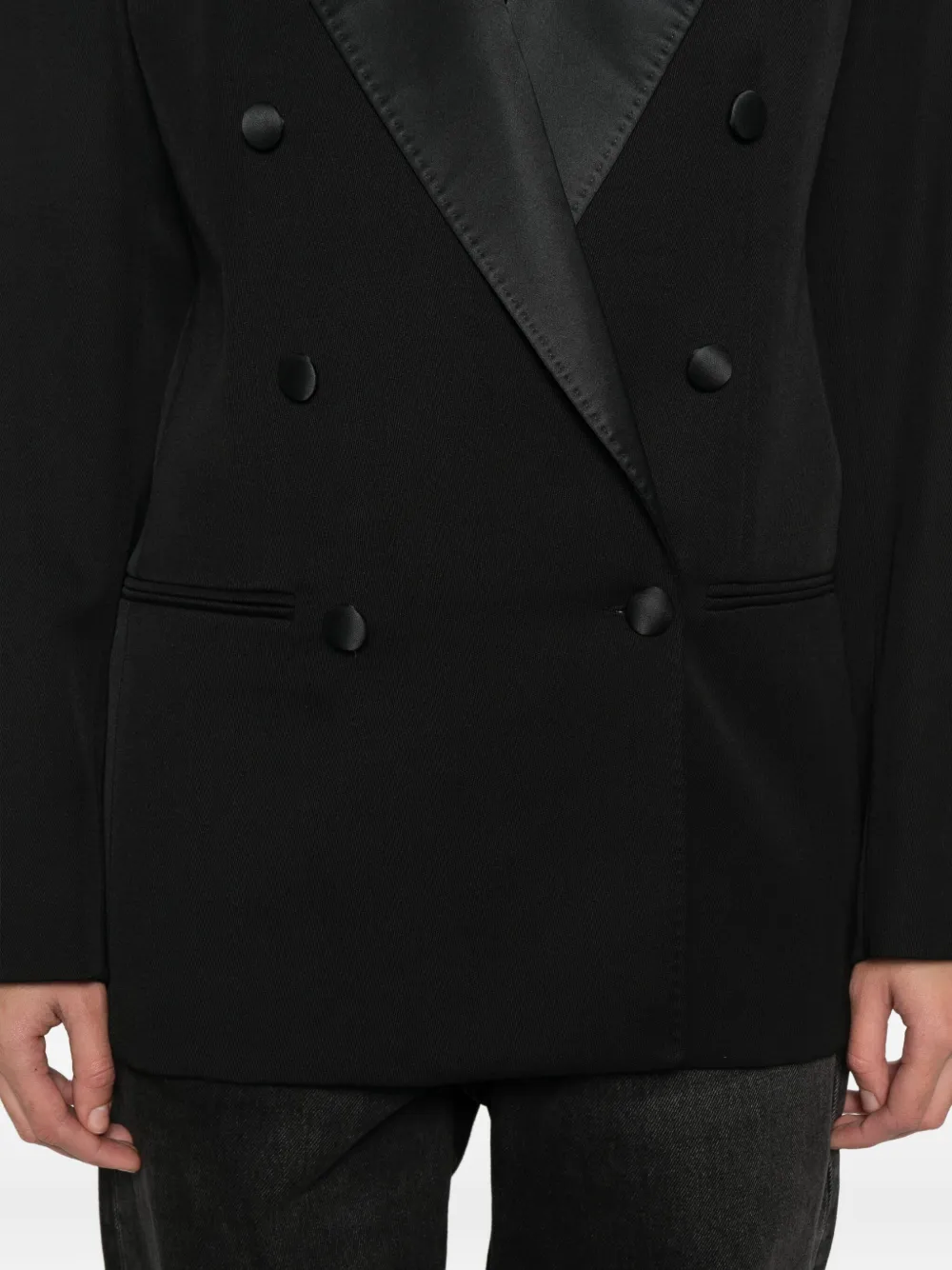 Isabel Marant Double-breasted Lapel Jacket In Black