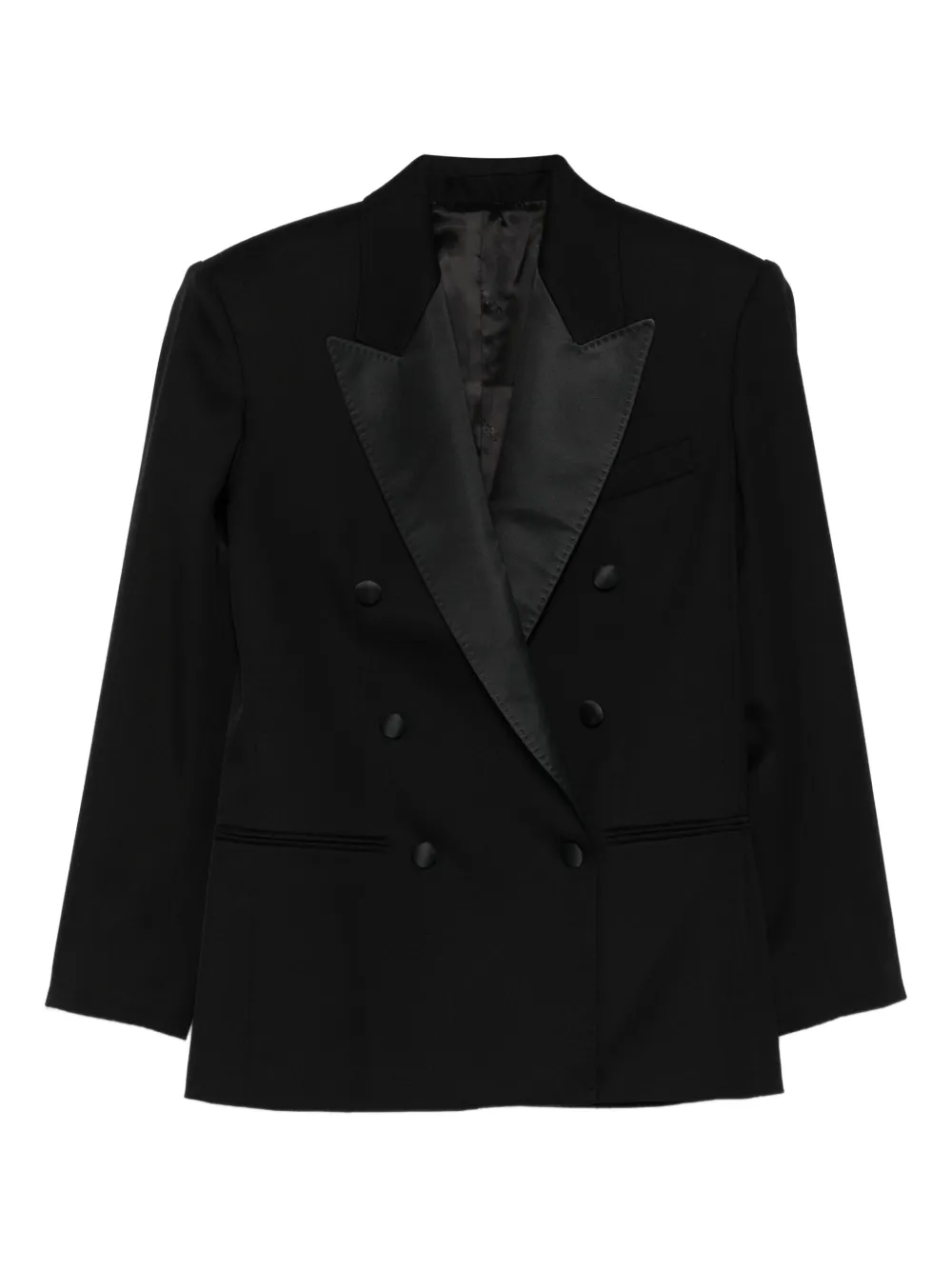 Isabel Marant Double-breasted Lapel Jacket In Black