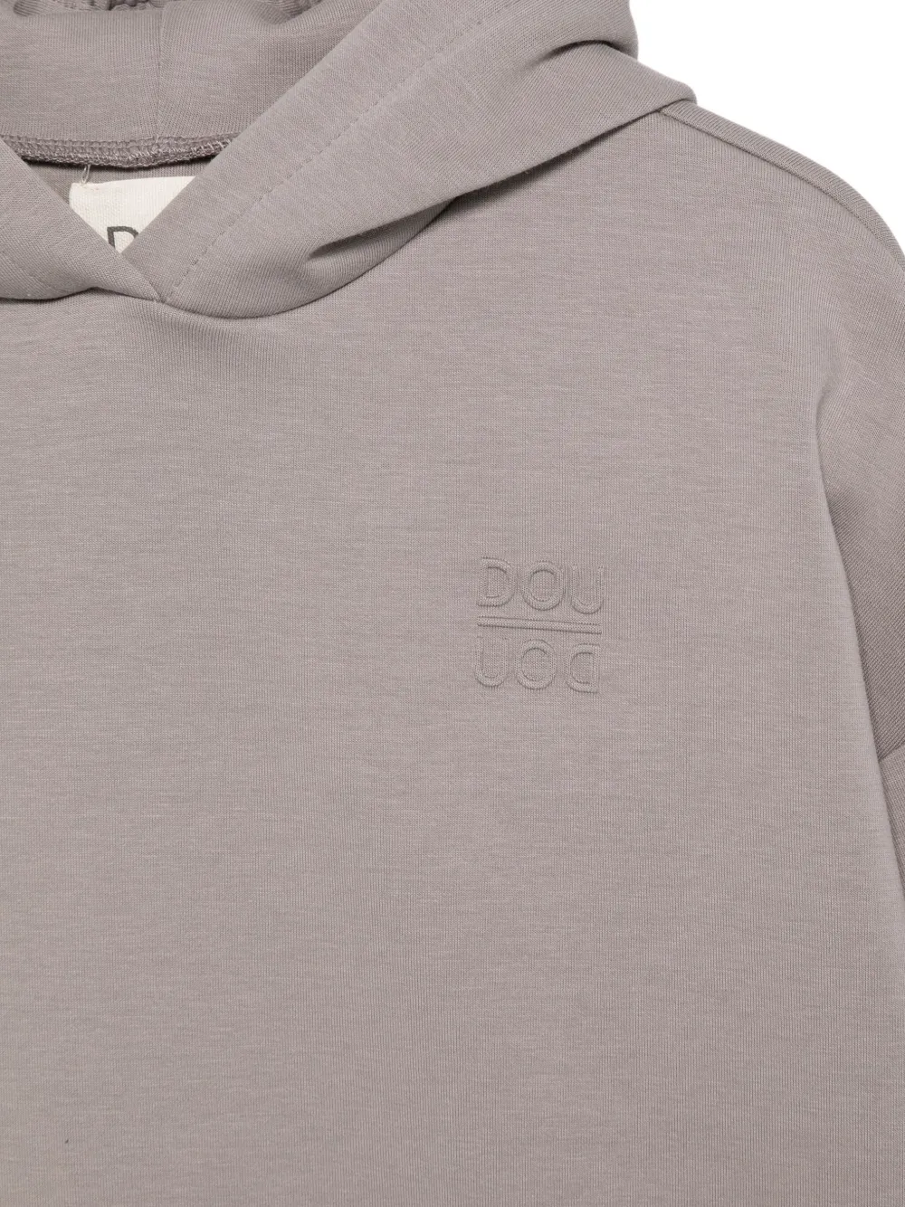 Douuod Kids Hoodie met geborduurd logo Grijs