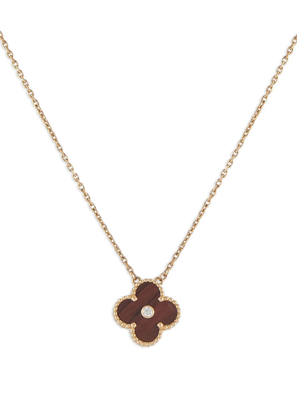 Van Cleef & Arpels collier Alhambra en or rose 18 ct à pendentif et diamant | rose | Image 1