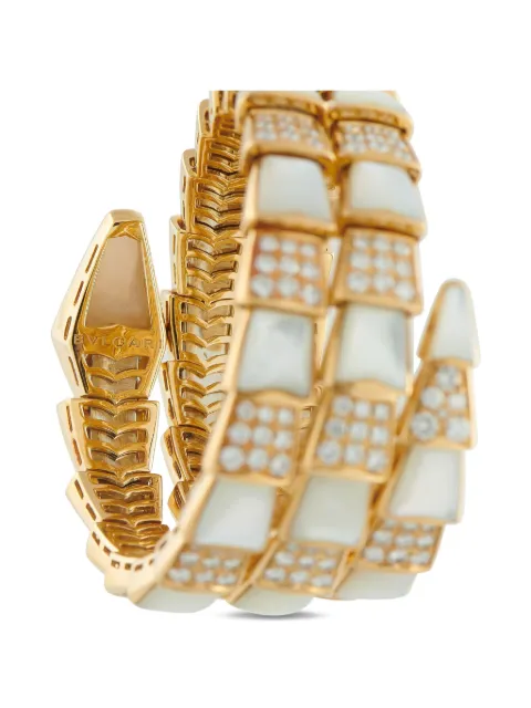 Bvlgari Pre-Owned pulsera Serpenti en oro amarillo de 18kt con diamante