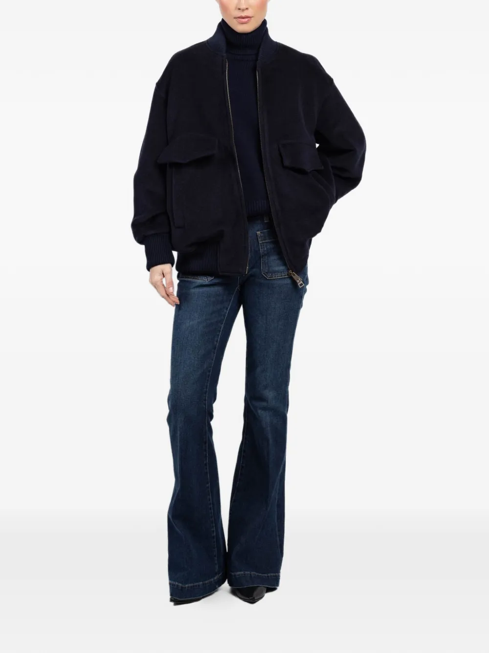 Seafarer pocket zip coat - Blauw