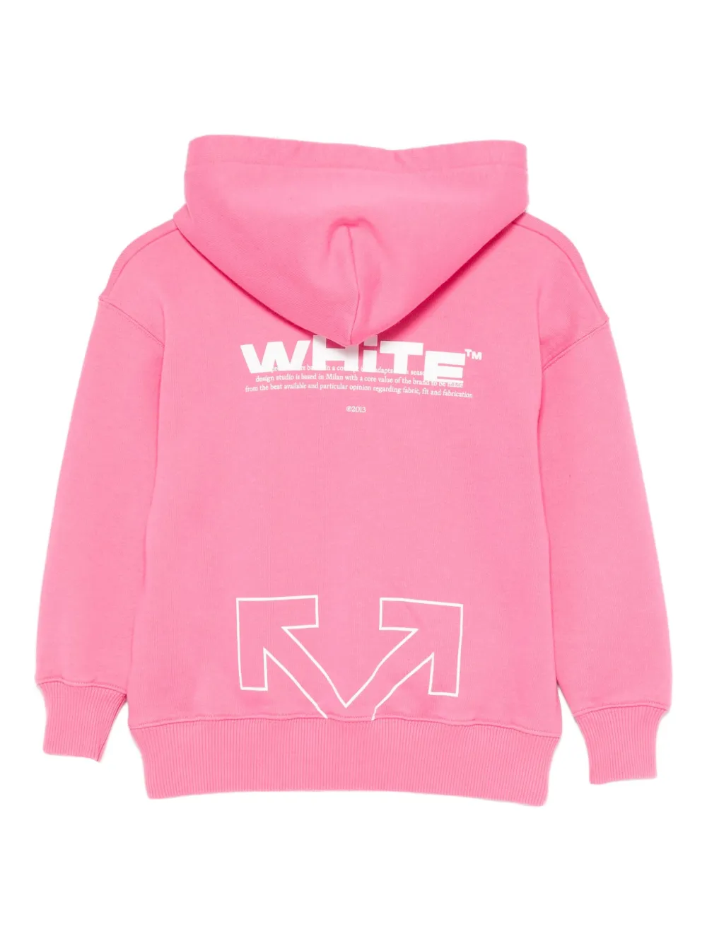 Off-White Kids Hoodie met logoprint Roze