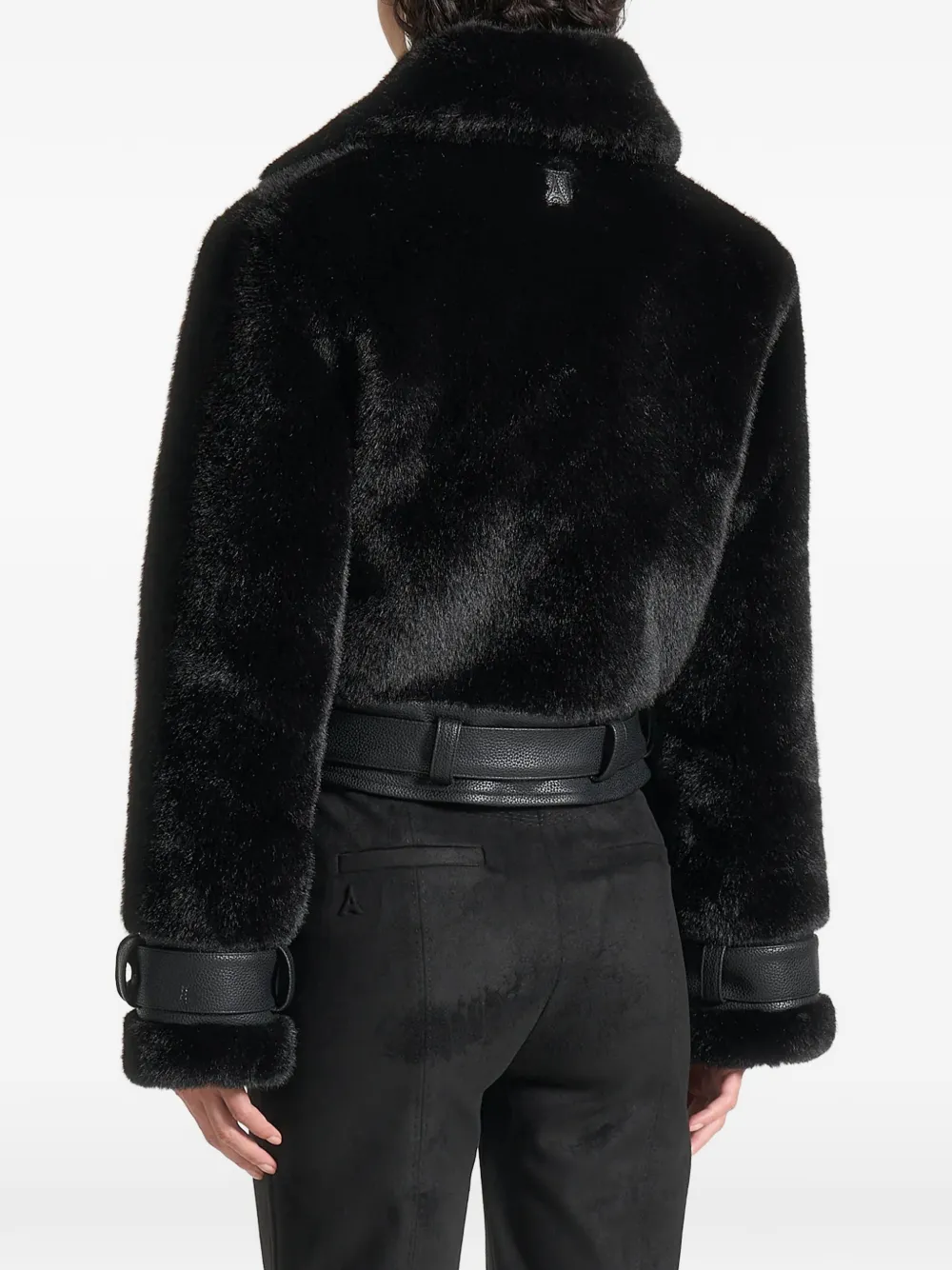 Manière De Voir Deya zip-up biker jacket Zwart