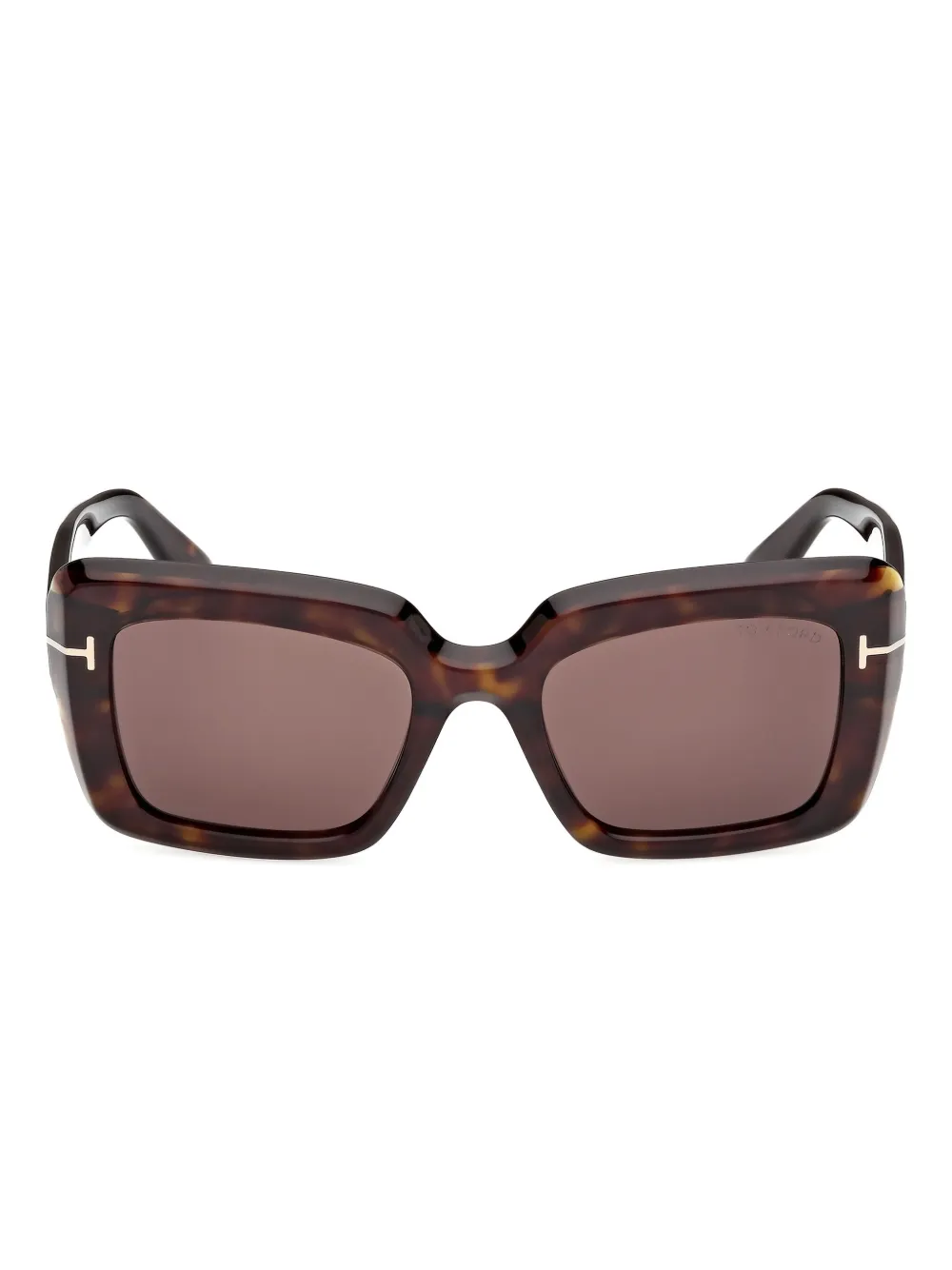 TOM FORD Eyewear square-frame logo-detail sunglasses - Marrone