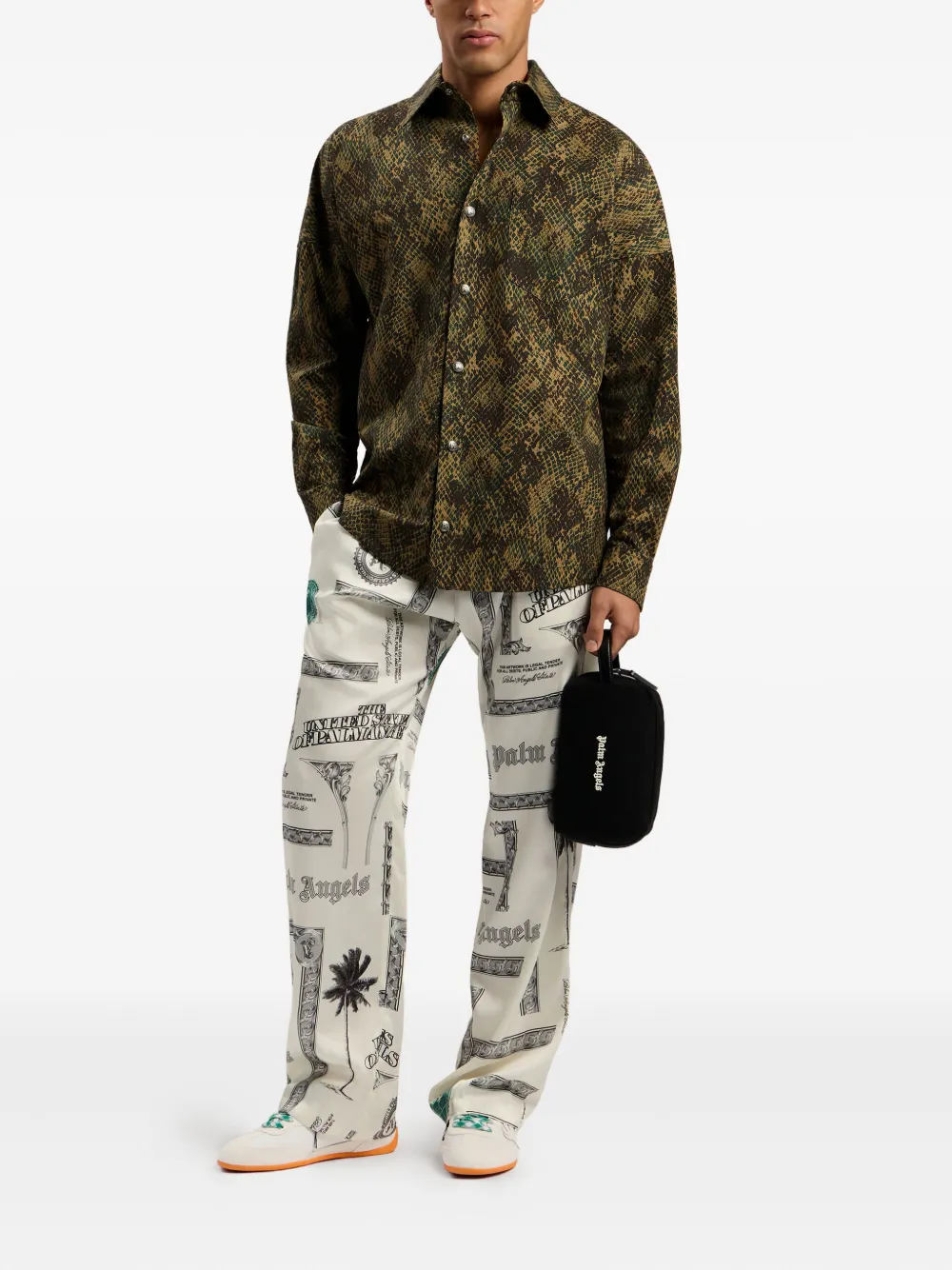 Palm Angels Buidel met kenmerkend logo Zwart