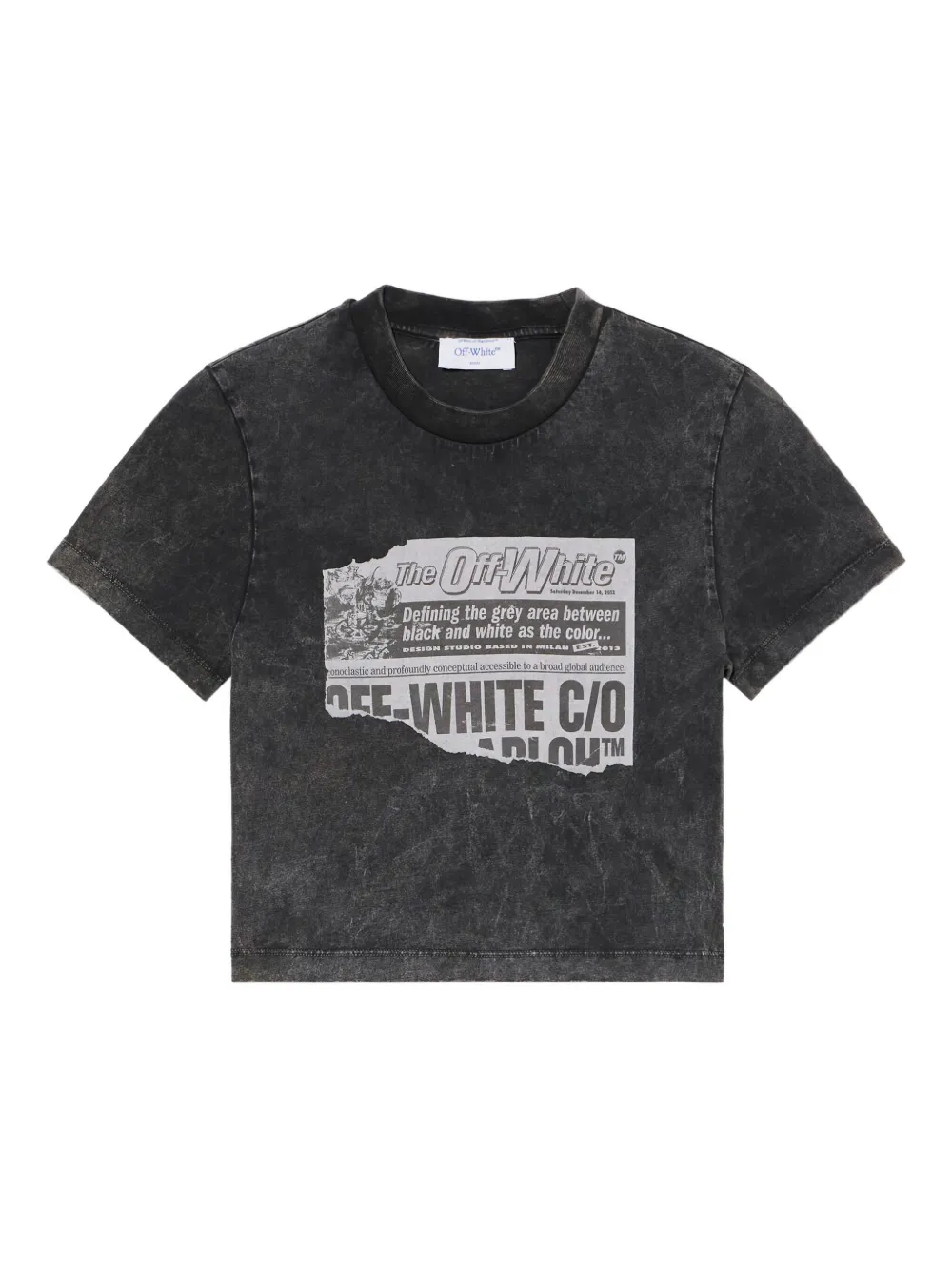 Off-White playera con estampado News 90s | gris | Image 1