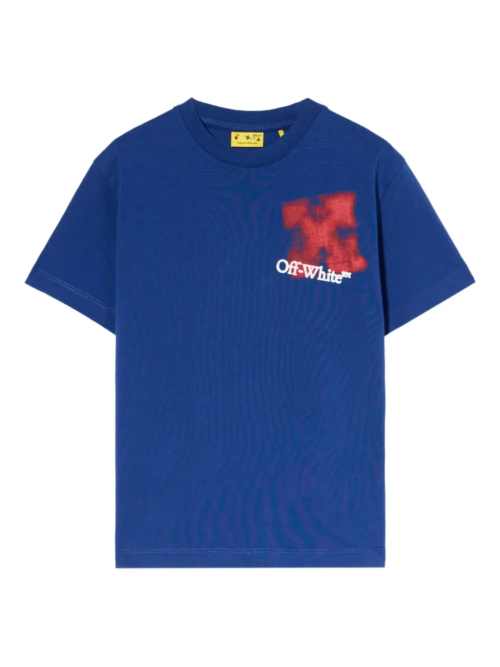 Off-White Kids arrow-spray logo T-shirt - Blu