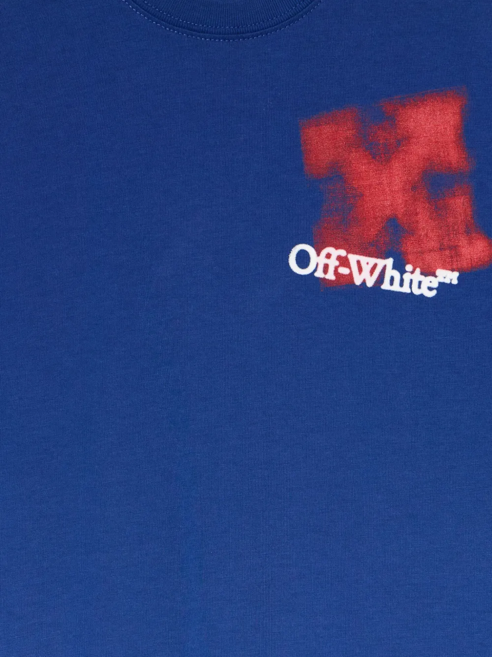 Off-White Kids T-shirt met logo Blauw