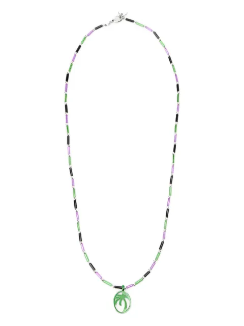 Palm Angels collar con cuentas y motivo de palmera