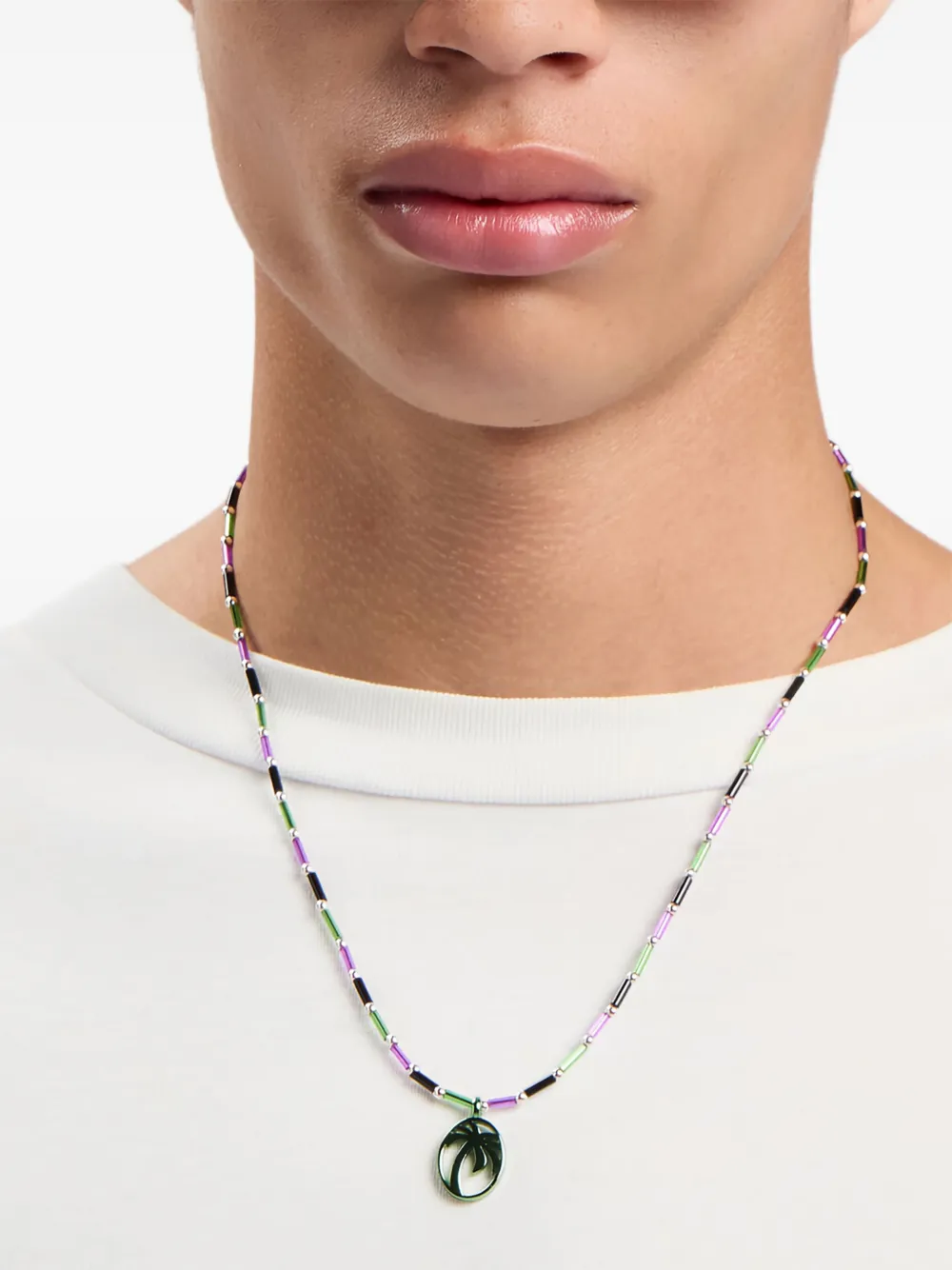 Palm Angels collar con cuentas y motivo de palmera | Image 2