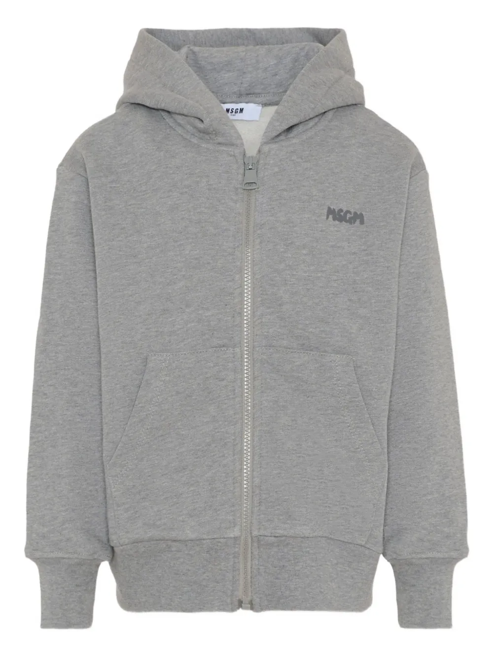 MSGM Kids zip-up hoodie | gris | Image 1