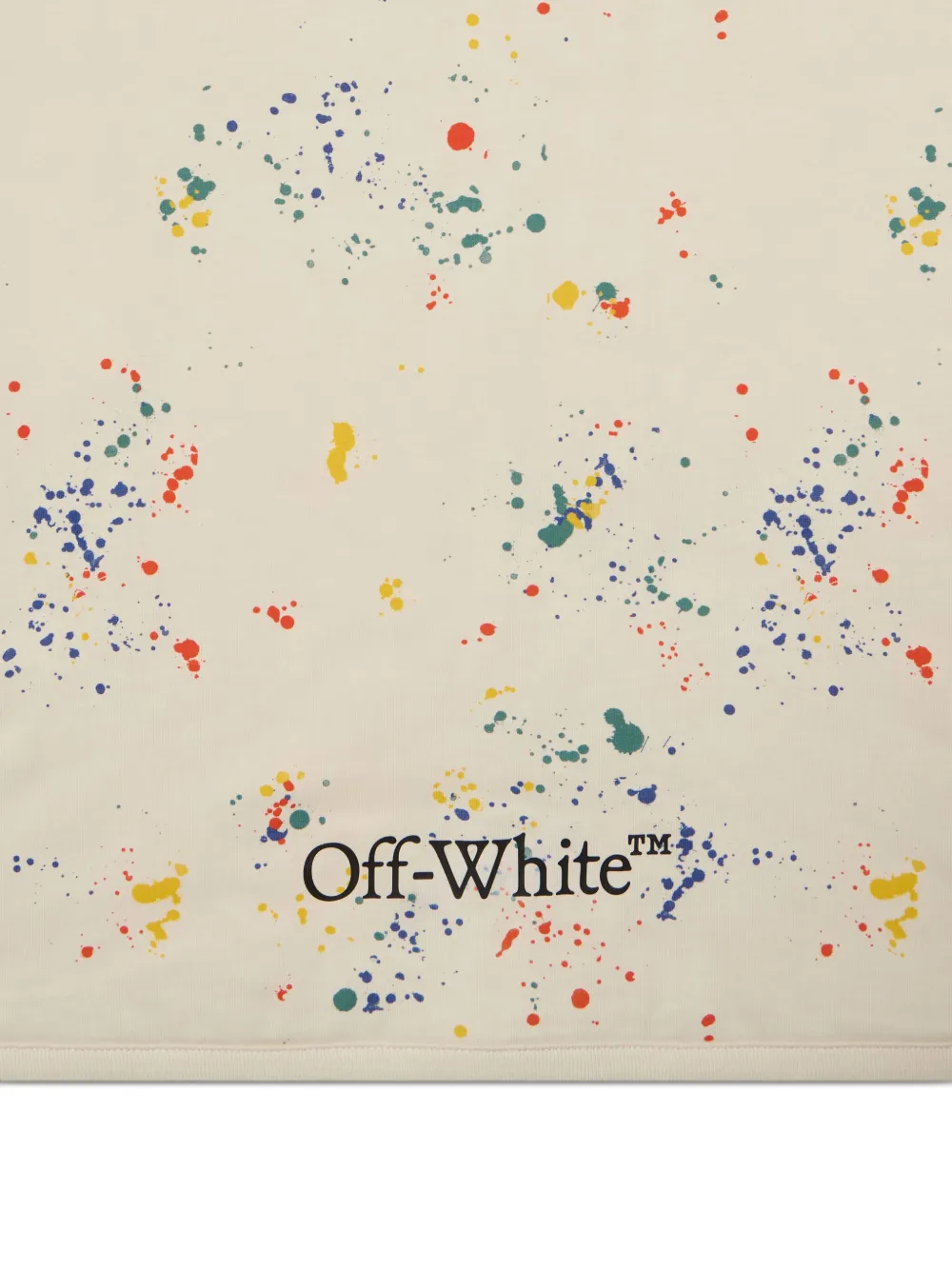 Off-White Kids Deken met verfspatten Beige