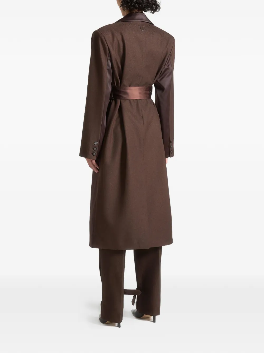 Manière De Voir Llona Belt-detail Trench Coat In Brown