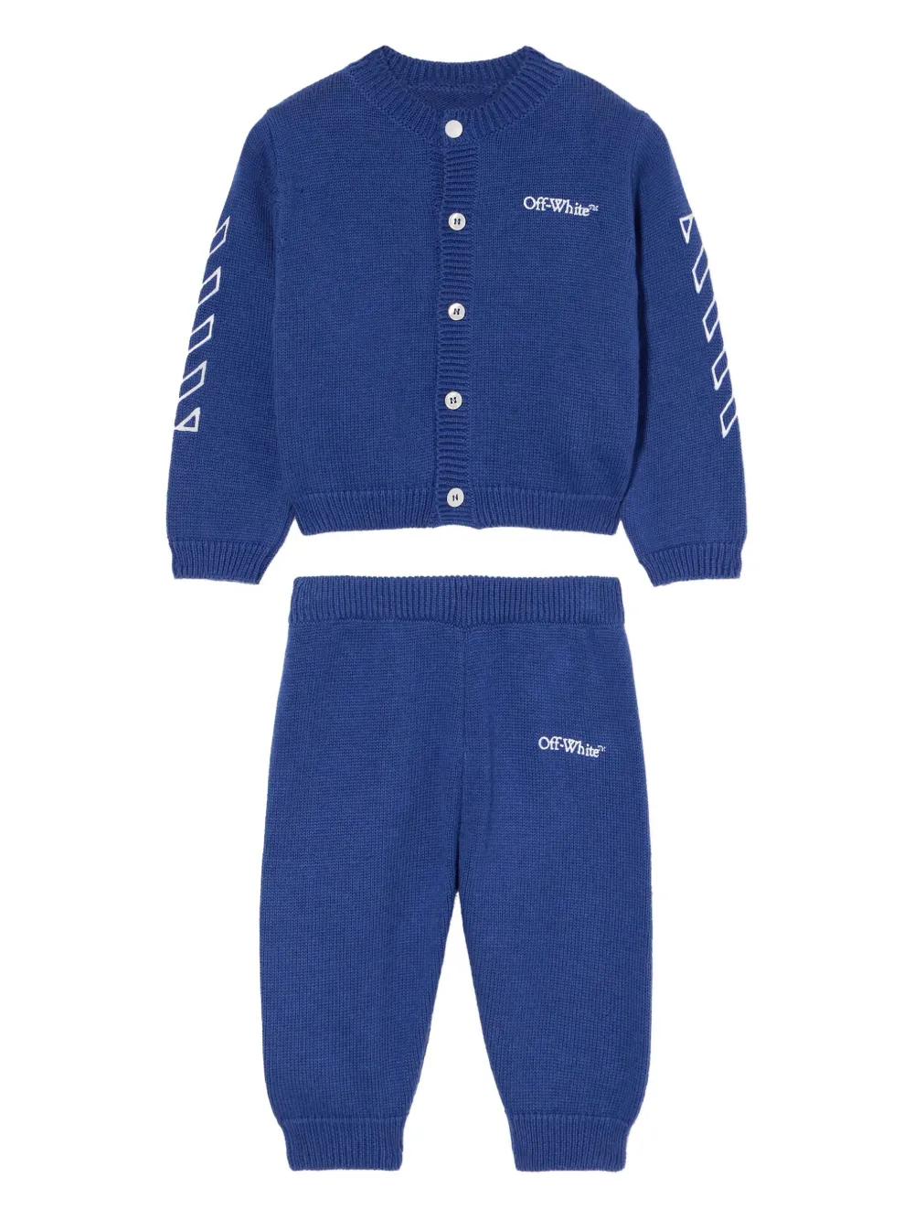 Off-White Kids Set cardigan e pantaloni - Blu