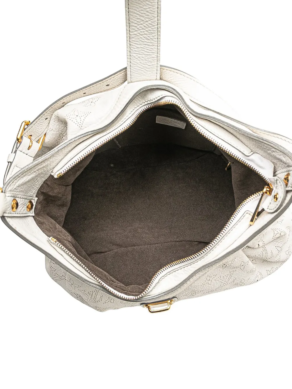 Pre-owned Louis Vuitton 2008 Monogram Mahina Xs Crossbody Bag In White