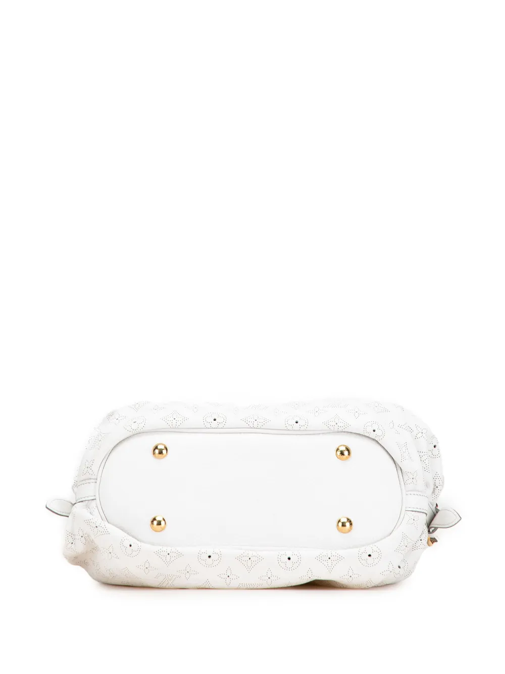 Pre-owned Louis Vuitton 2008 Monogram Mahina Xs Crossbody Bag In White