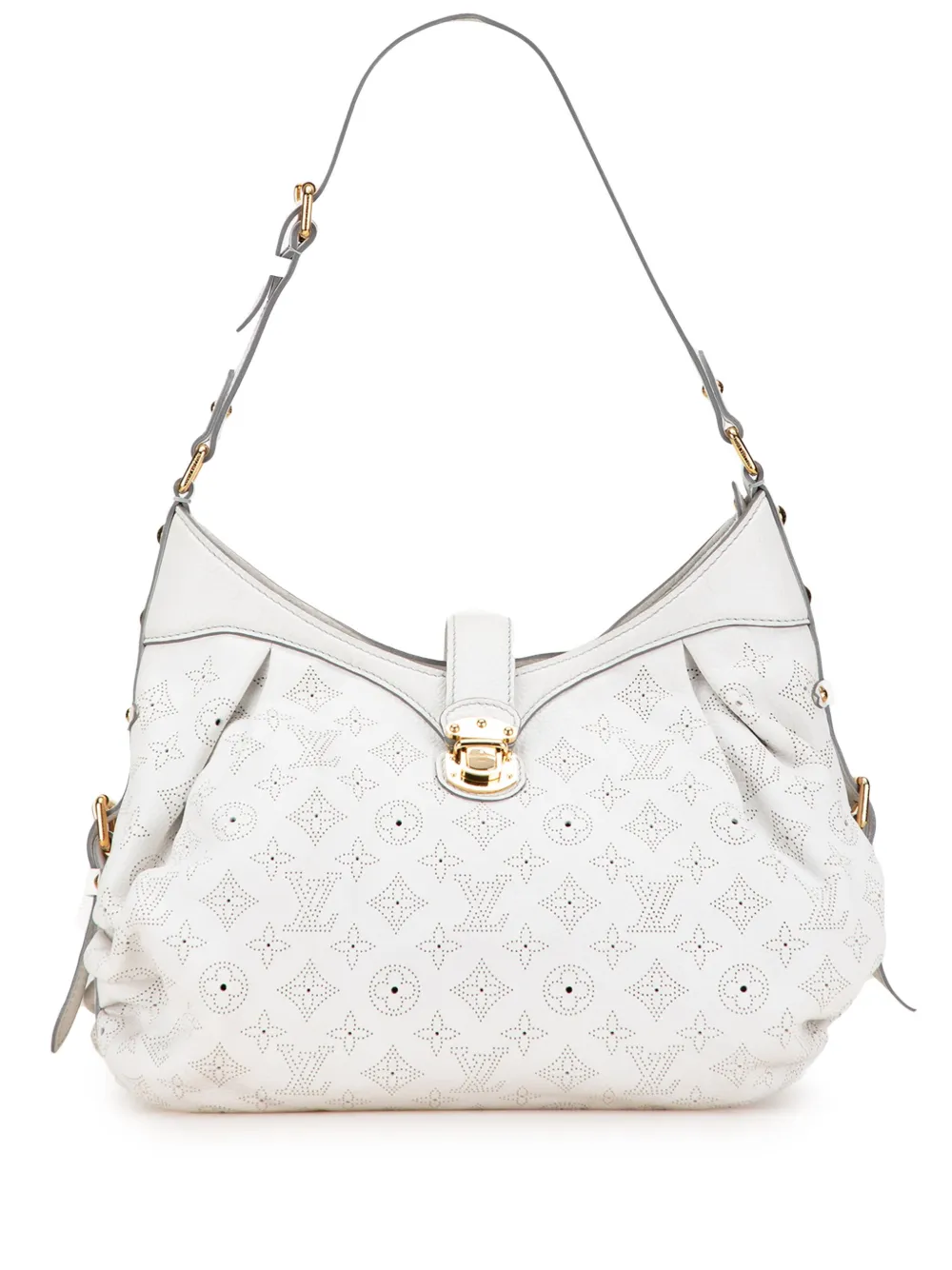 Louis Vuitton Pre-Owned 2008 モノグラム マヒナ XS ショルダーバッグ - ホワイト Louis Vuitton Pre-Owned 2008 モノグラム マヒナ XS ショルダーバッグ - ホワイト