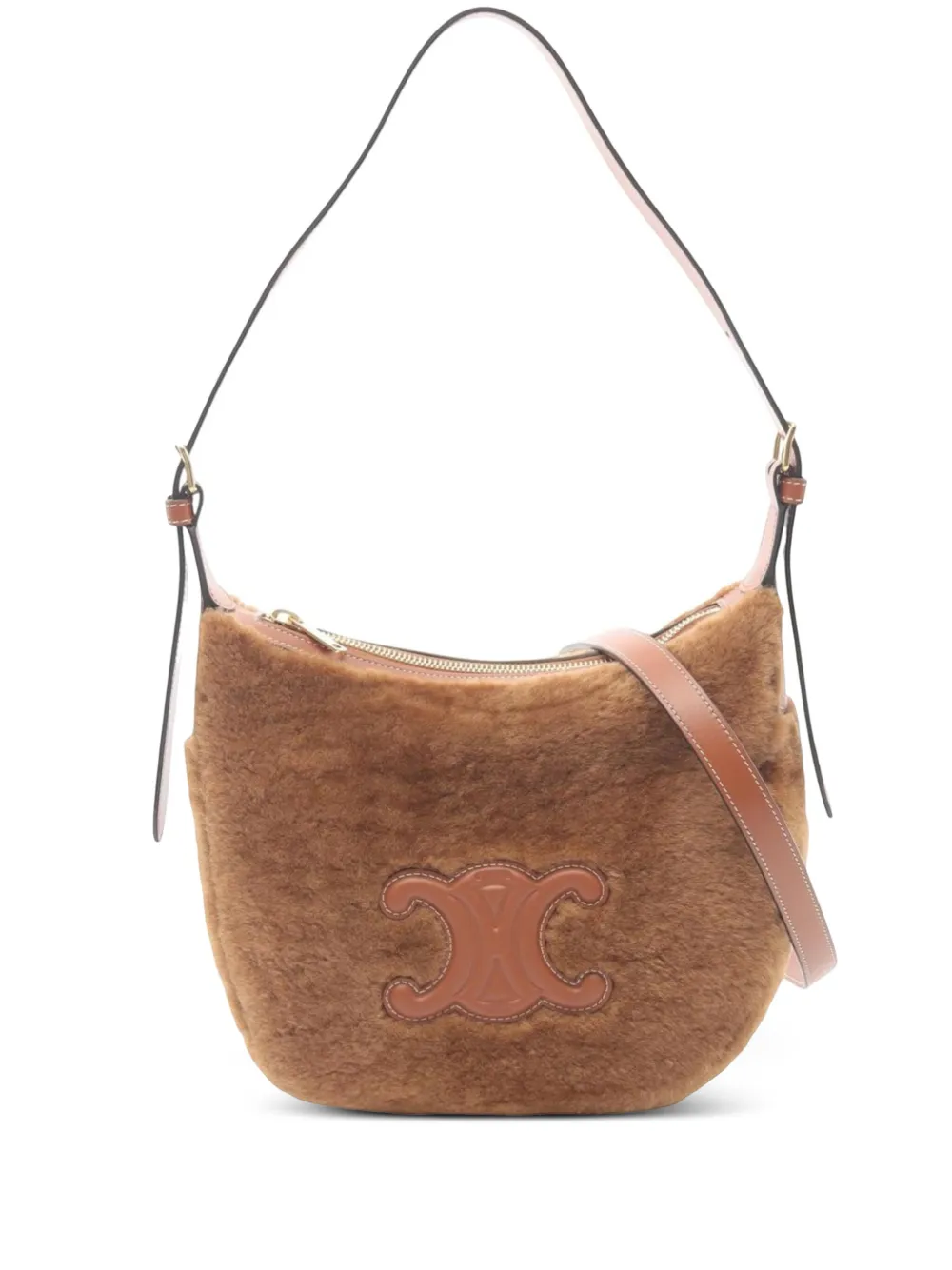 Celine Pre-Owned 2018-2025 スモール シアリング キュイルトリオンフ エロイズ ショルダーバッグ - ブラウン