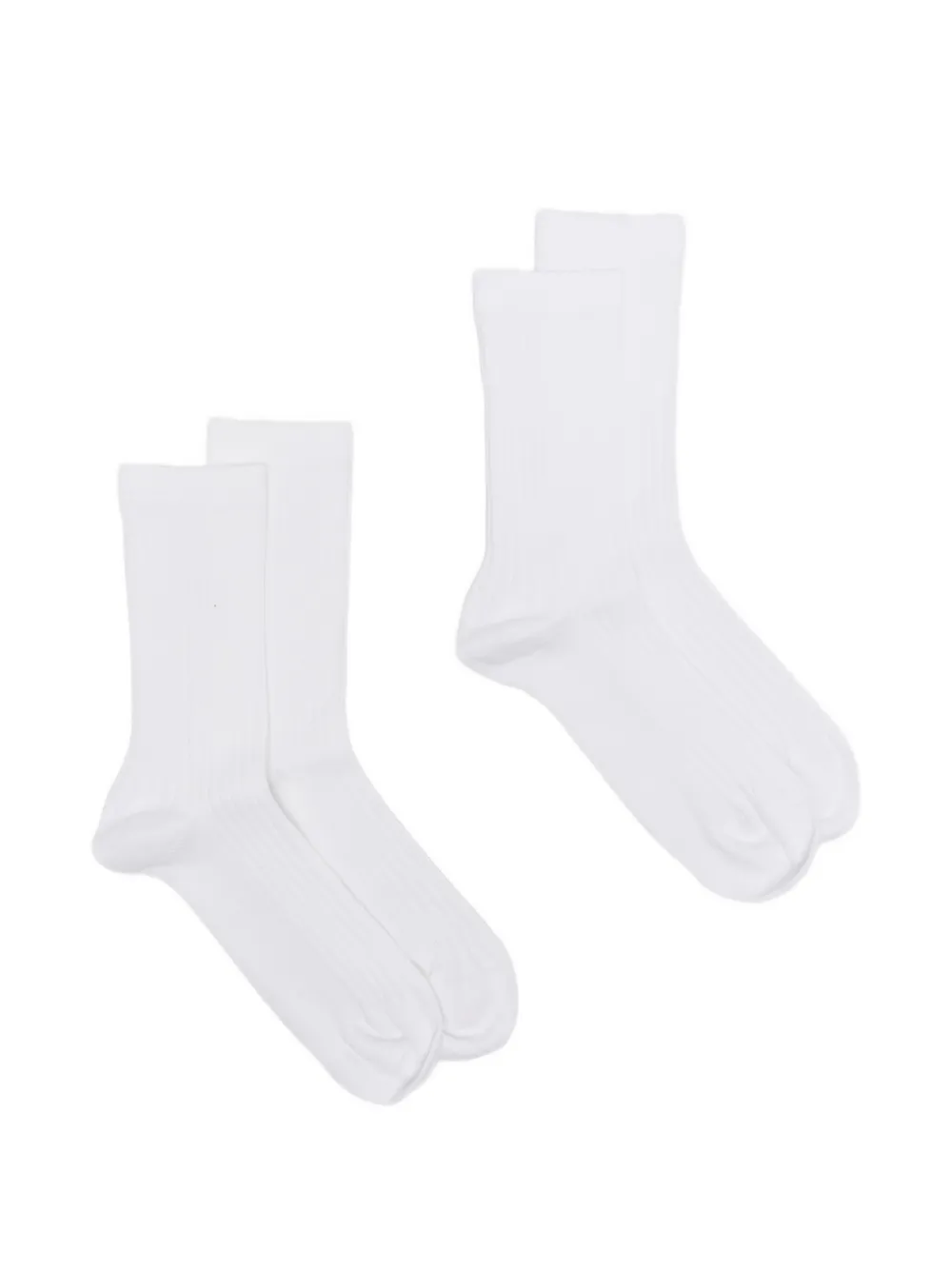 TOTEME ribbed crew socks (set of two) - Weiß