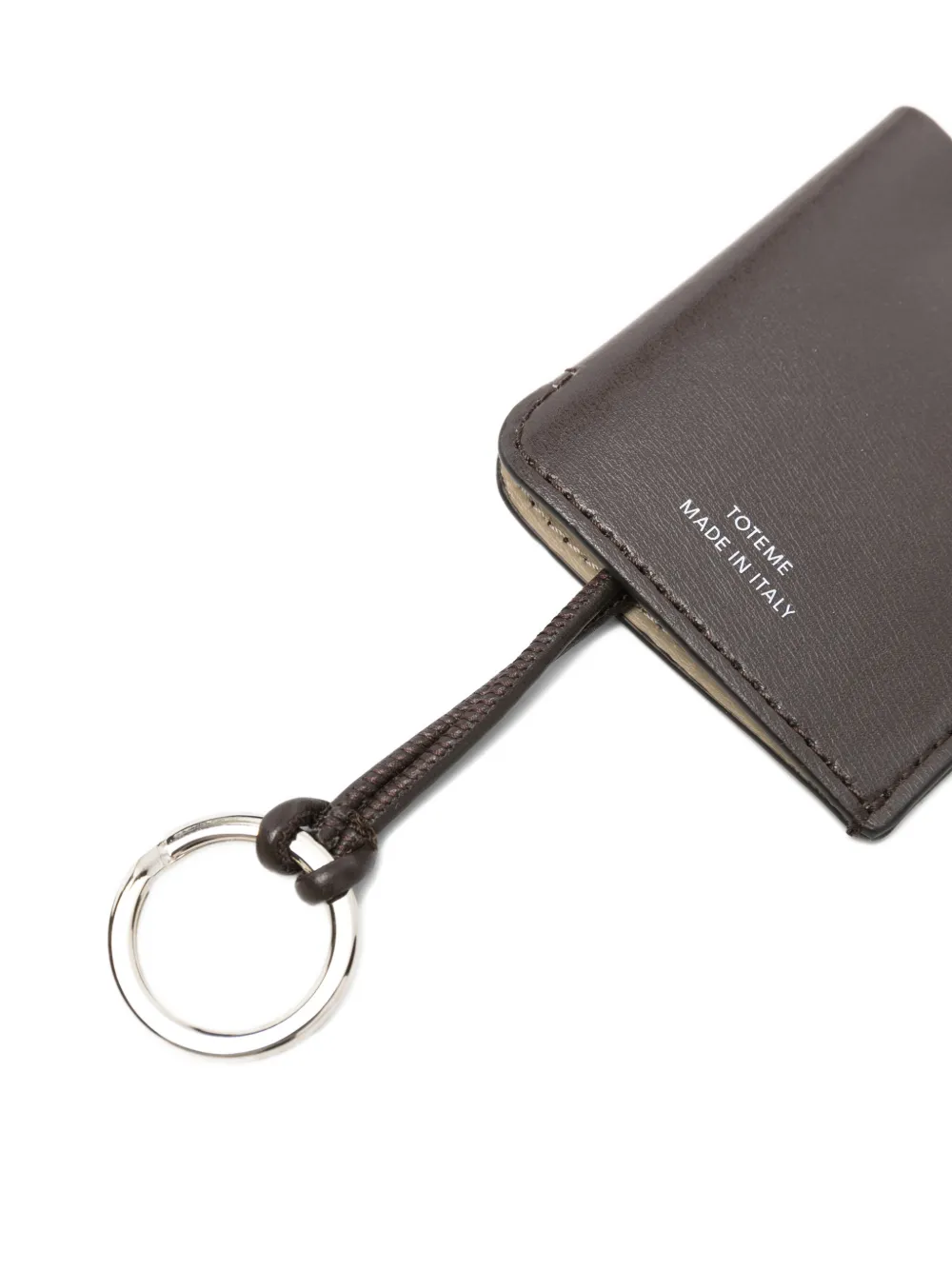  Toteme Leather Keyring - Brown 