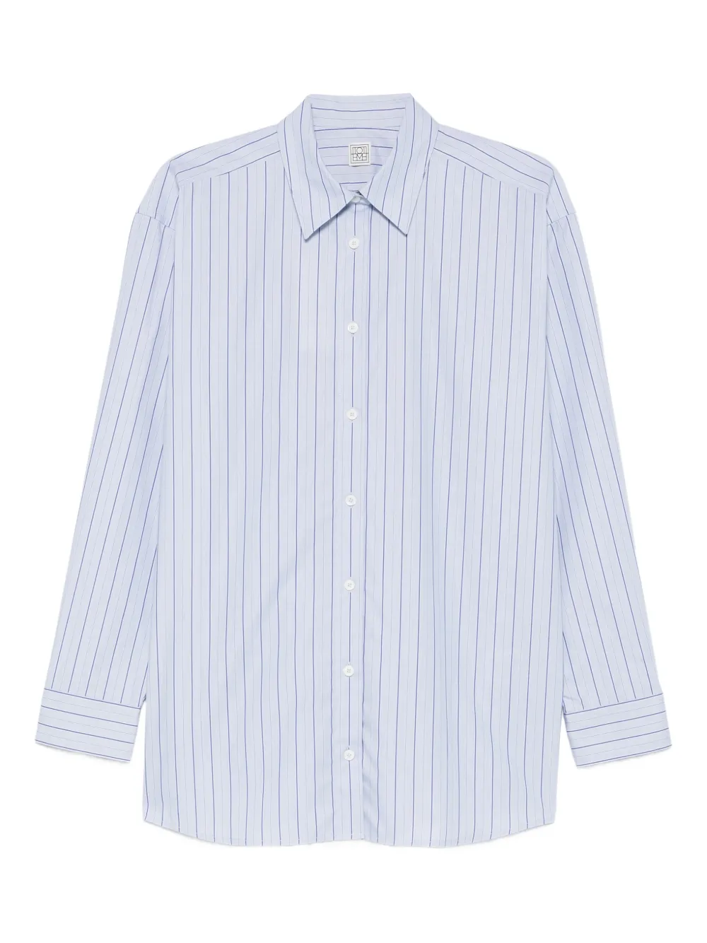 Totême Striped Shirt In Blue