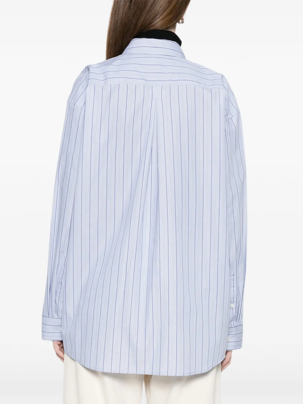 Totême Striped Shirt In Blue