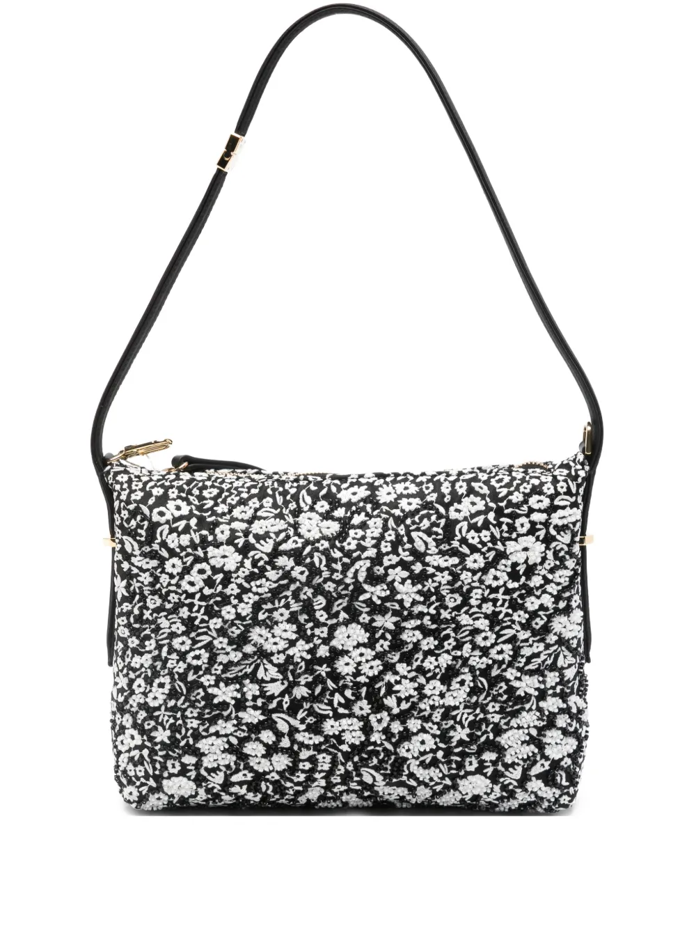TOTEME Bevel floral shoulder bag - Nero