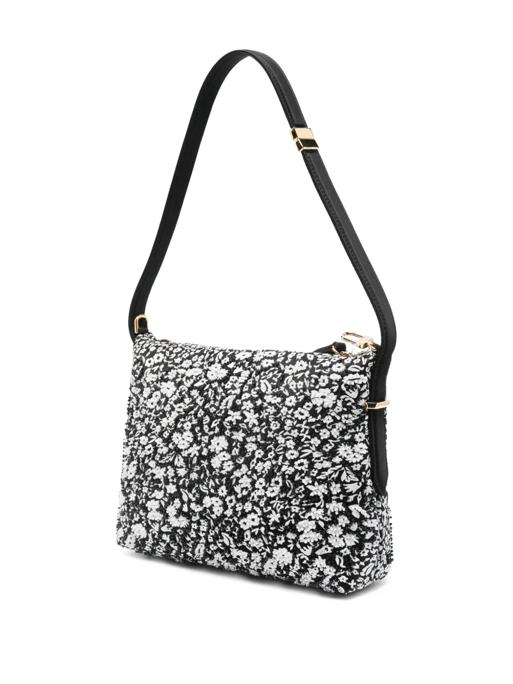  Toteme Bevel Floral Shoulder Bag - Black 