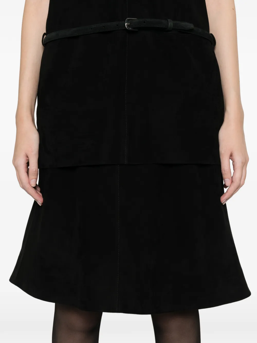 TOTEME Suède mini-rok Zwart