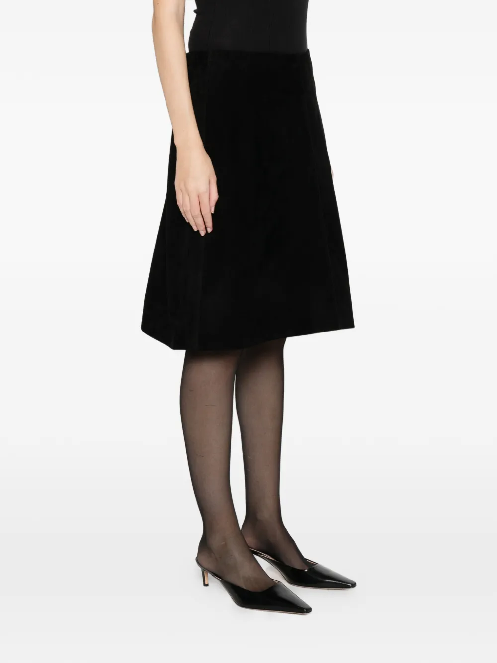  Toteme Suede Mini Skirt - Black 