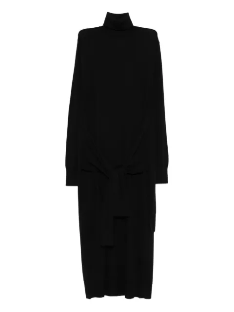 TOTEME vestido midi con cuello de tortuga