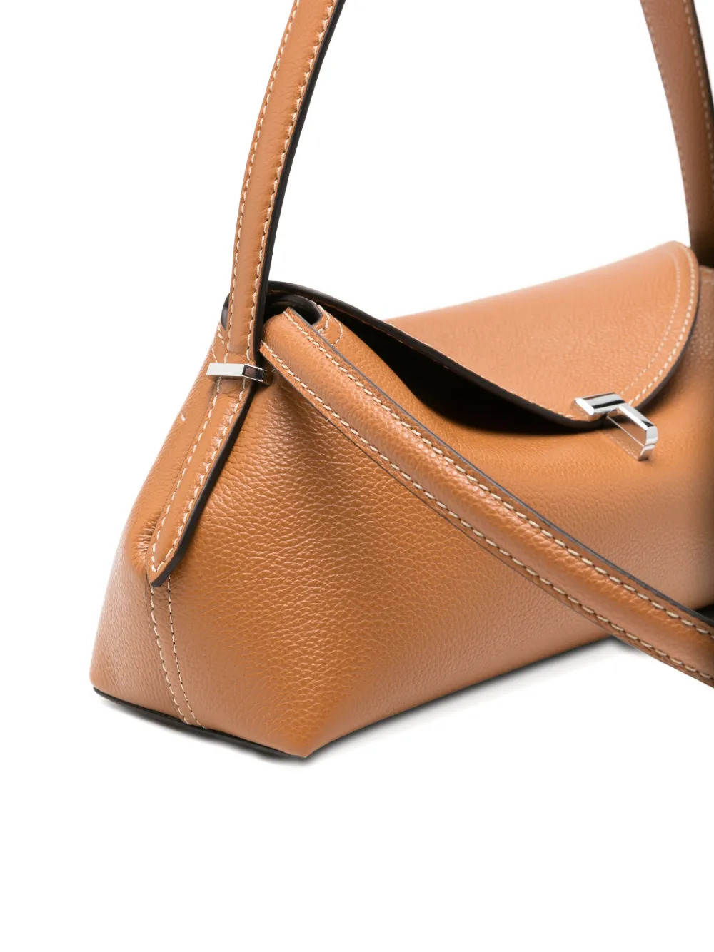 TOTEME T-Lock leren schoudertas Beige
