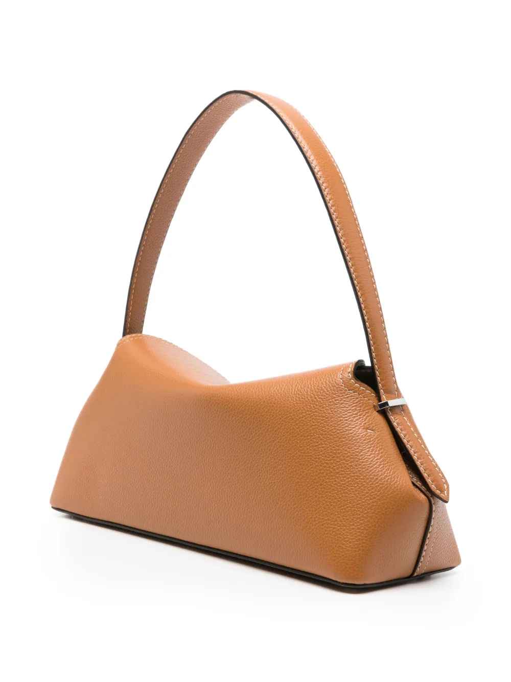 TOTEME T-Lock leren schoudertas Beige