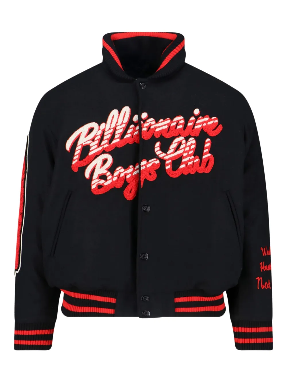 Billionaire Boys Club Script OG Varsity embroidered bomber jacket | Black | Image 1