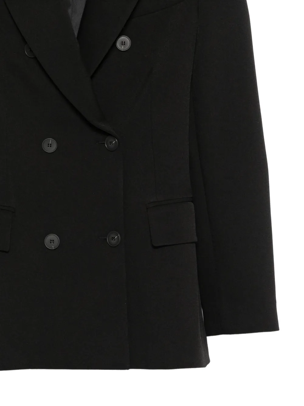 Cenere Double-breasted Jacket In Black