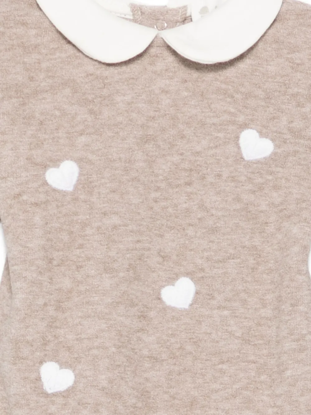 LALALU Pyjama met hartdetail en kraag Bruin