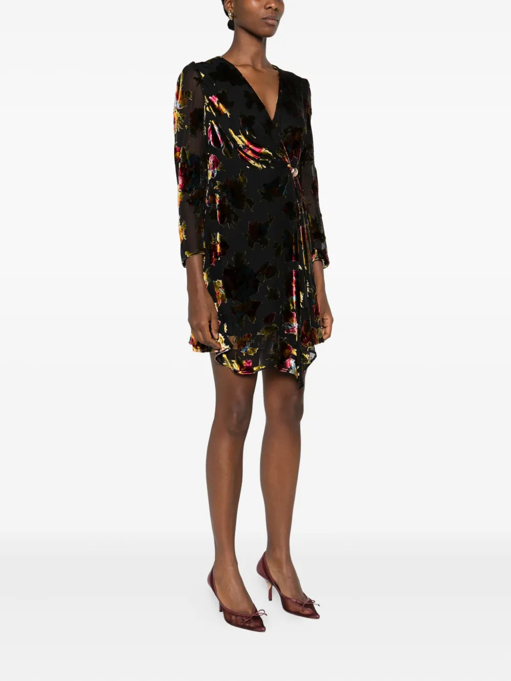 Rixo Kensley jurk verfraaid met bloemen Zwart