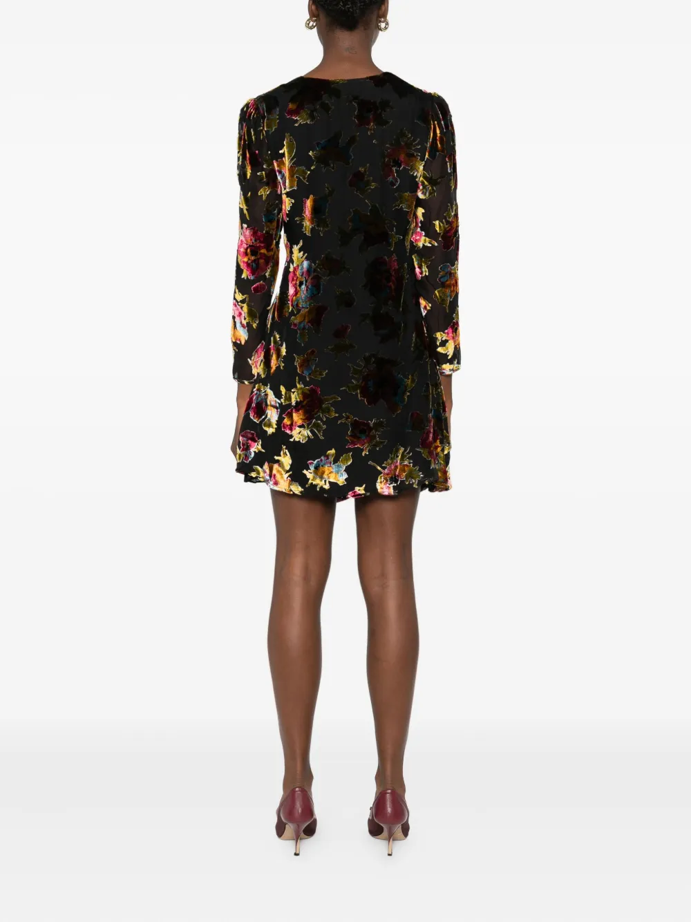 Rixo Kensley jurk verfraaid met bloemen Zwart