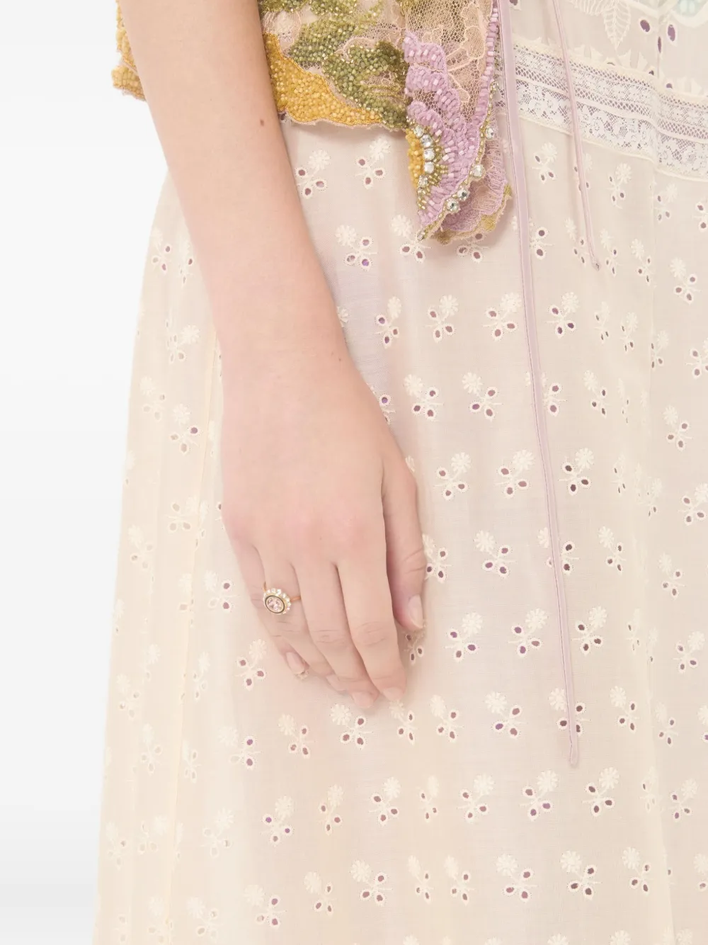 Valentino Garavani Vlogo Signature ring met kristal - Goud